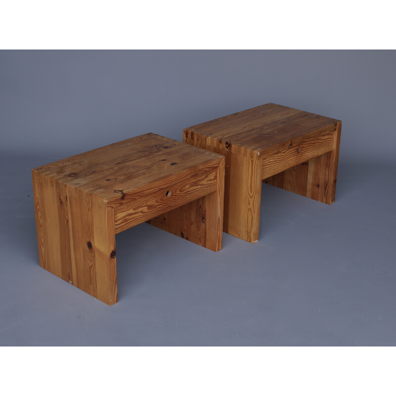 Pair of vintage night stands by Ate Van Apeldoorn for Houtwerk Hattem, 1970s