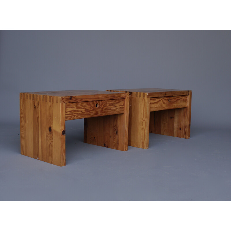 Pair of vintage night stands by Ate Van Apeldoorn for Houtwerk Hattem, 1970s