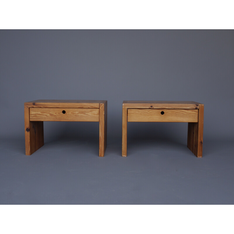 Pair of vintage night stands by Ate Van Apeldoorn for Houtwerk Hattem, 1970s