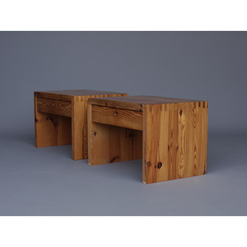 Pair of vintage night stands by Ate Van Apeldoorn for Houtwerk Hattem, 1970s