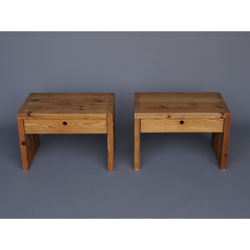 Pair of vintage night stands by Ate Van Apeldoorn for Houtwerk Hattem, 1970s