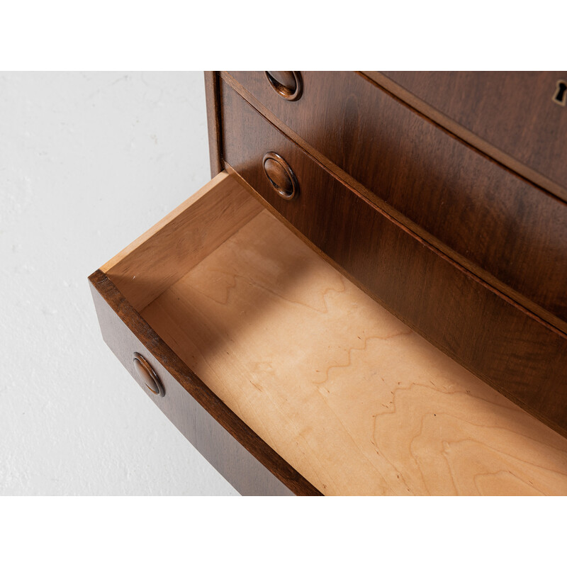 Mid century Danish chest of 4 drawers in walnut, 1960s