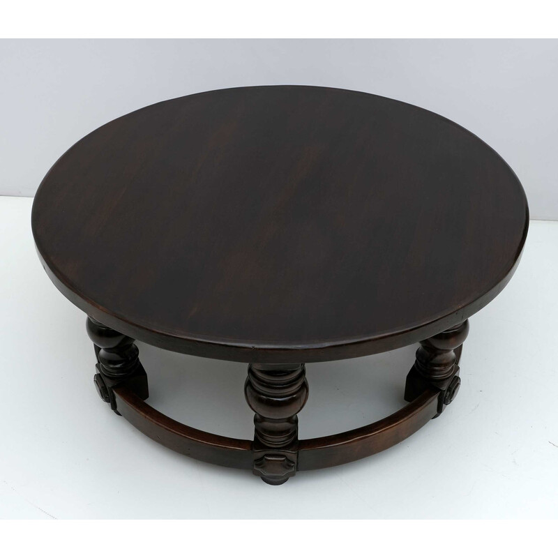 Mod century walnut round coffee table