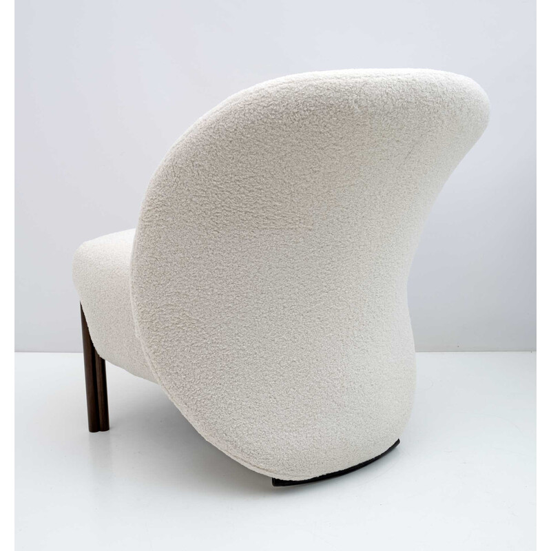 Vintage Italiaanse bouclè fauteuil, 1980