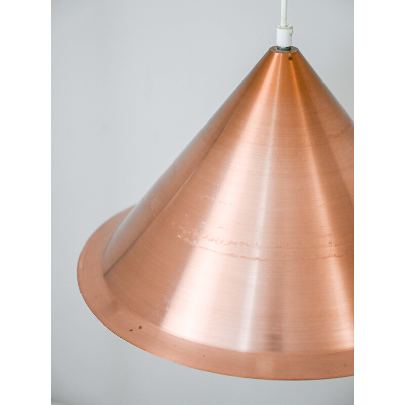 Vintage copper pendant lamp, 1960s