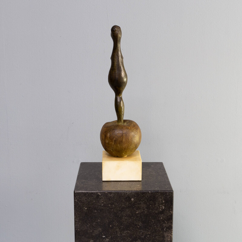 Vintage sculpture "abstract woman on a balloon" by Godfried Pieters, 1960