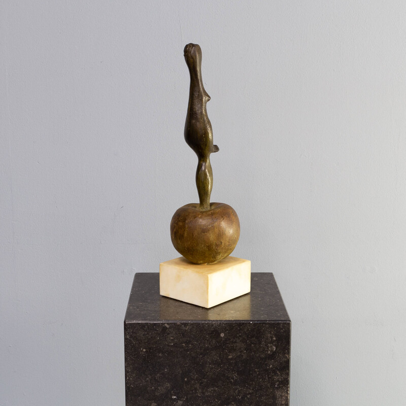 Vintage sculpture "abstract woman on a balloon" by Godfried Pieters, 1960