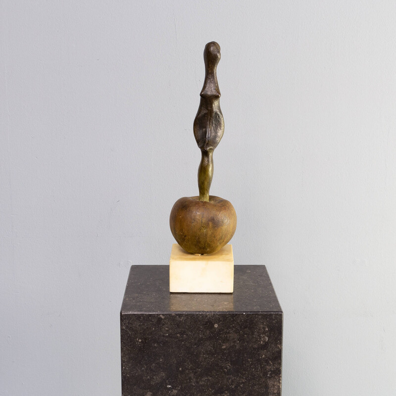 Vintage sculpture "abstract woman on a balloon" by Godfried Pieters, 1960