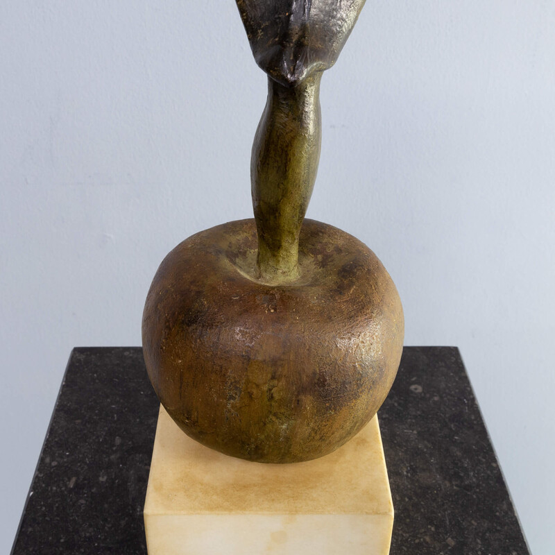 Vintage sculpture "abstract woman on a balloon" by Godfried Pieters, 1960