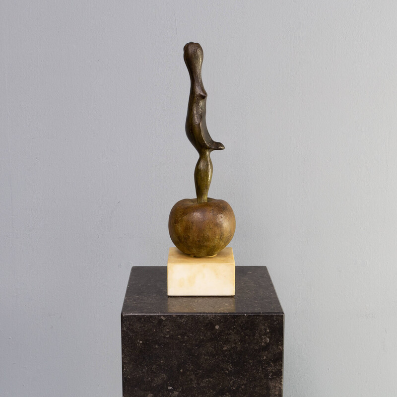 Vintage sculpture "abstract woman on a balloon" by Godfried Pieters, 1960