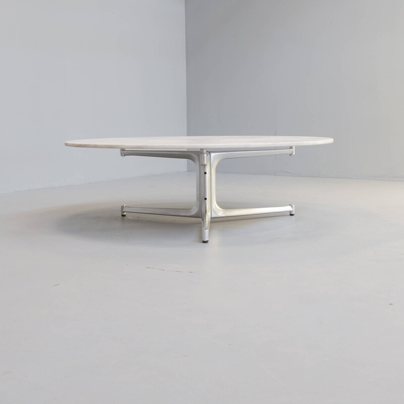 Vintage  ‘T105’ marble coffee table by Preben Fabricius and Jorgen Kastholm for Kill International, 1960s