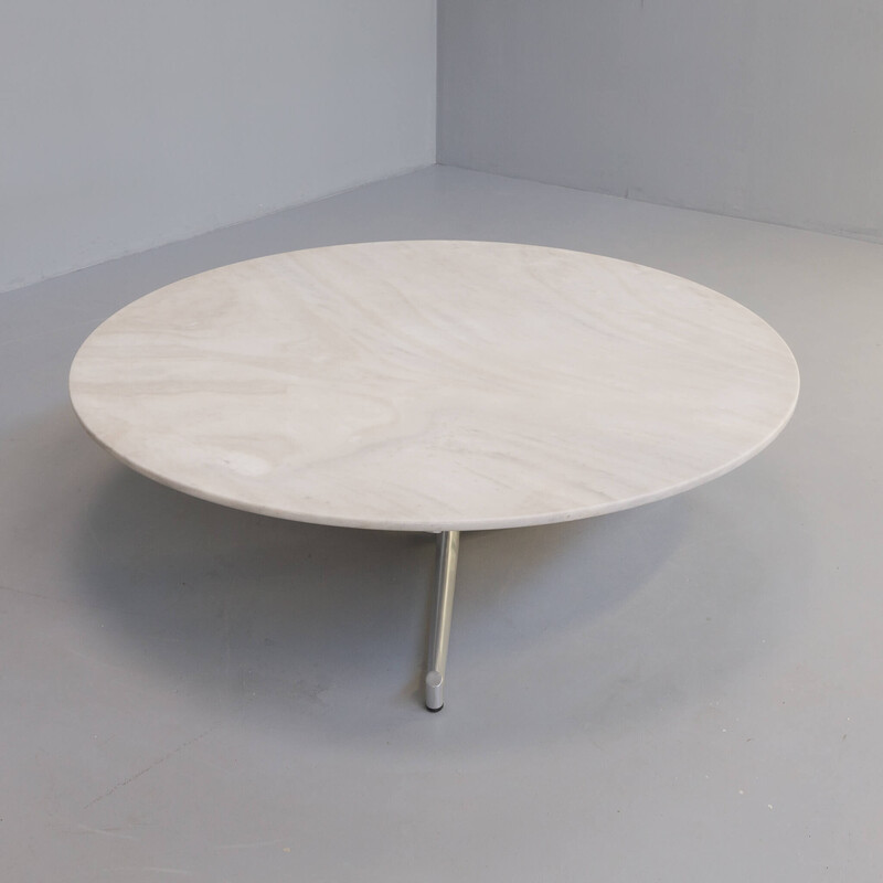 Vintage  ‘T105’ marble coffee table by Preben Fabricius and Jorgen Kastholm for Kill International, 1960s