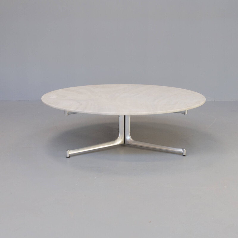 Vintage  ‘T105’ marble coffee table by Preben Fabricius and Jorgen Kastholm for Kill International, 1960s