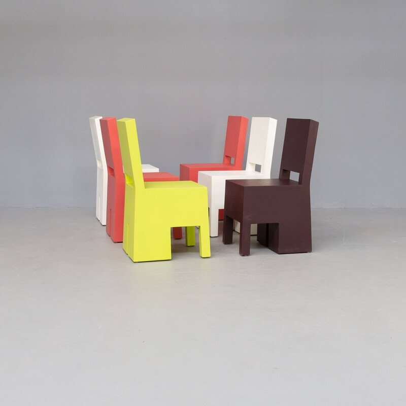 Ensemble de 6 chaises vintage I'Mperfect par Leonie Jansen pour Jspr