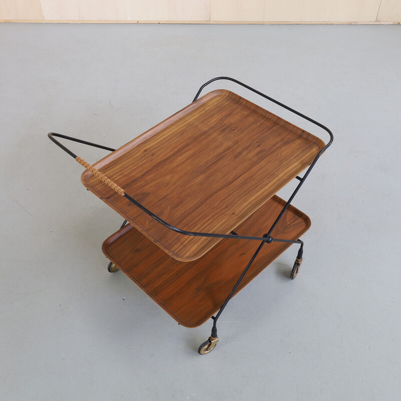 Vintage serving trolley for Åry Fanérprodukter Nybro, 1960s