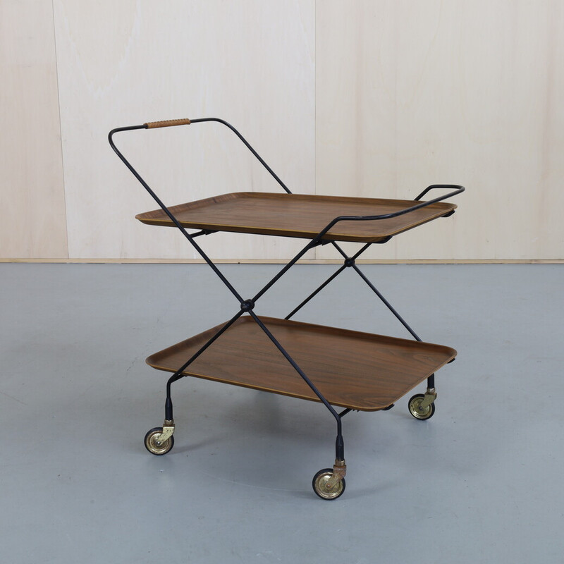 Vintage serving trolley for Åry Fanérprodukter Nybro, 1960s