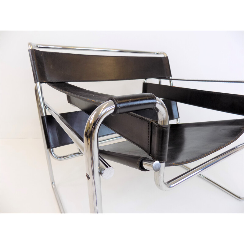 Vintage Gavina B3 Wassily fauteuil van Marcel Breuer