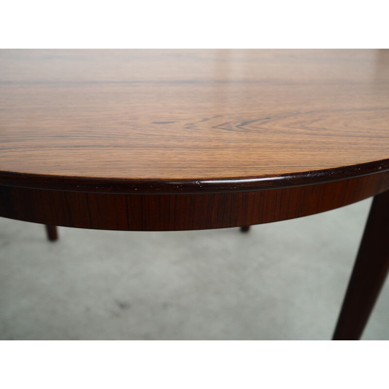 Vintage round rosewood table, Denmark 1970s