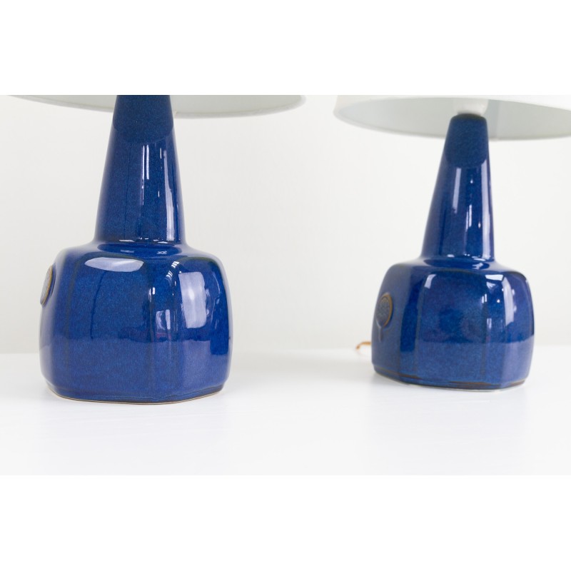 Coppia di lampade da tavolo vintage in ceramica danese di Einar Johansen per Søholm, anni '60