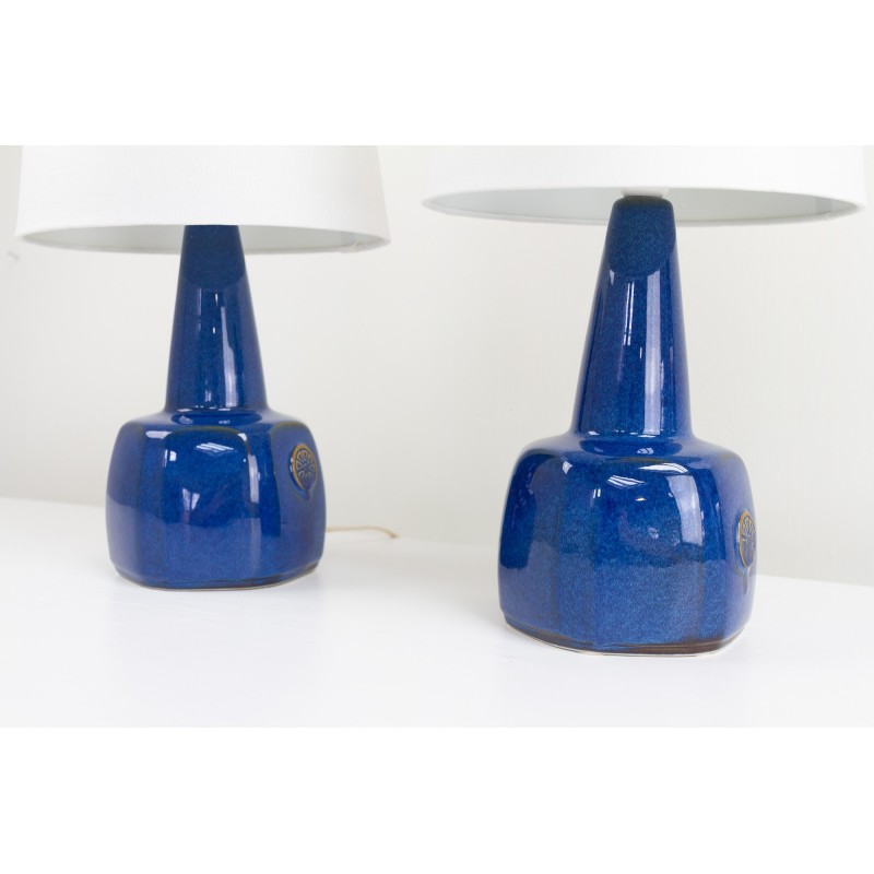 Coppia di lampade da tavolo vintage in ceramica danese di Einar Johansen per Søholm, anni '60