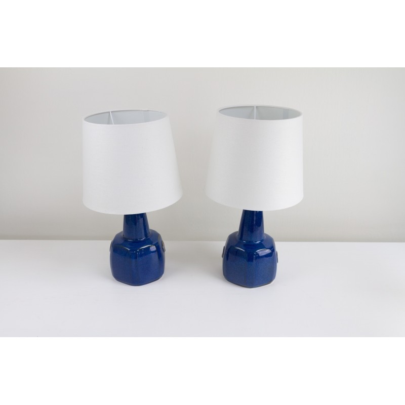 Pair of vintage Danish ceramic table lamps by Einar Johansen for Søholm, 1960s