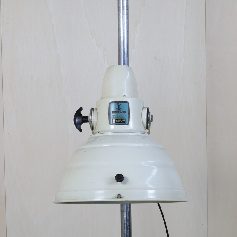 Lámpara de pie médica vintage "Alpine Sun" de Hanovia London, años 60