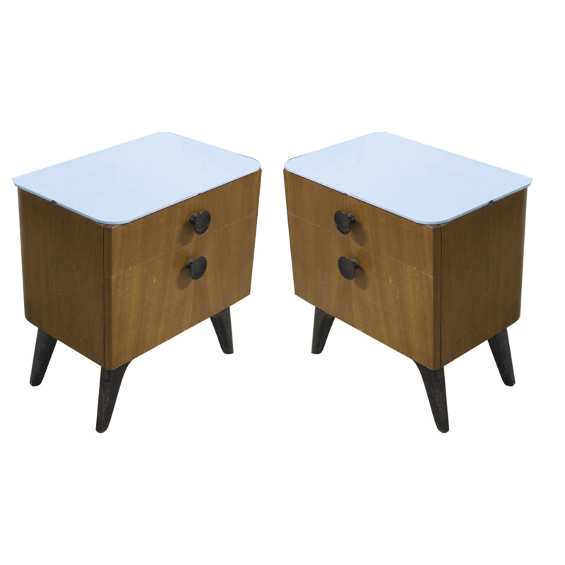 Pair of Czech night stands - 1930s 