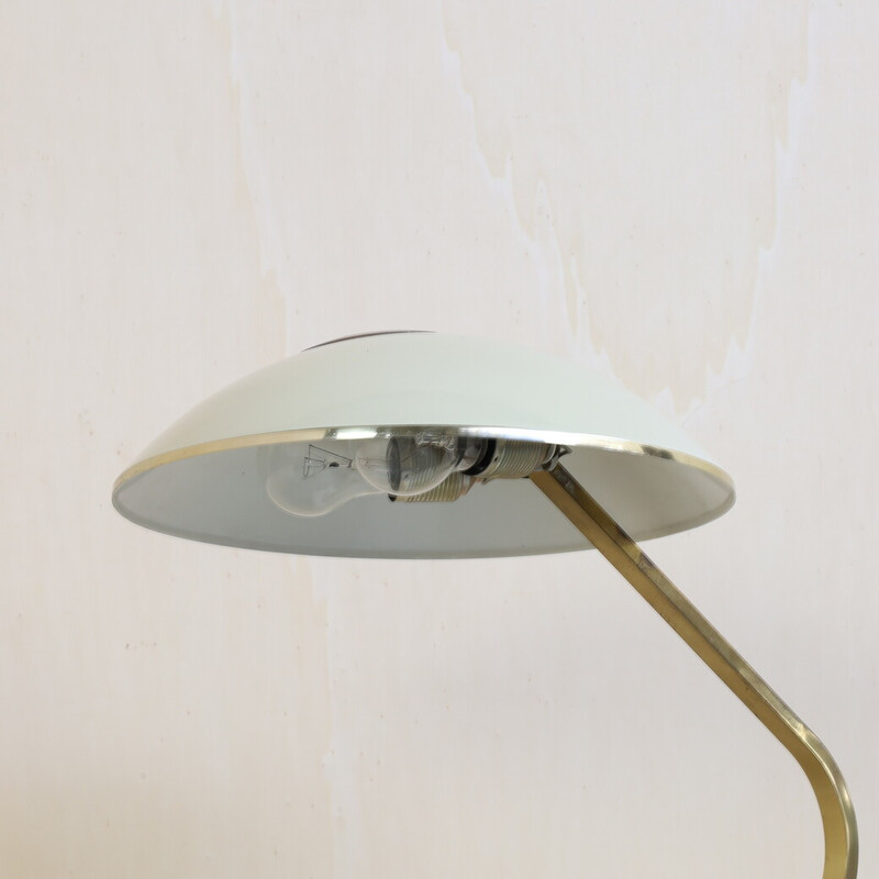 Vintage brass and cream desk lamp, 1960