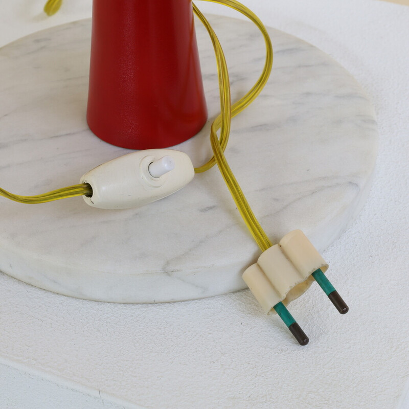 Vintage Diabolo table lamp in brass and marble by Stilnovo, 1950