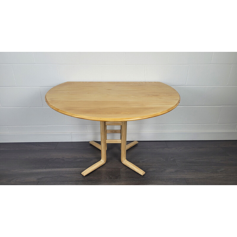 Vintage Campden table in English elm and beech for Ercol, 1990