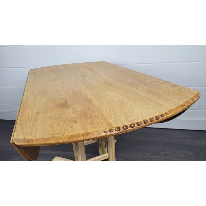 Vintage Campden table in English elm and beech for Ercol, 1990