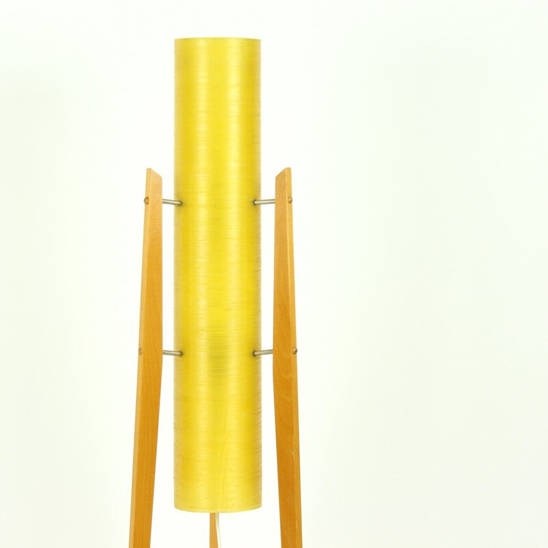 Lampe sur pied Rocket jaune - 1960