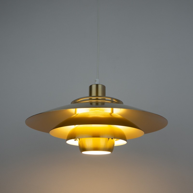 Vintage Dania pendant lamp by Kurt Wiborg for Jeka, Denmark 1980