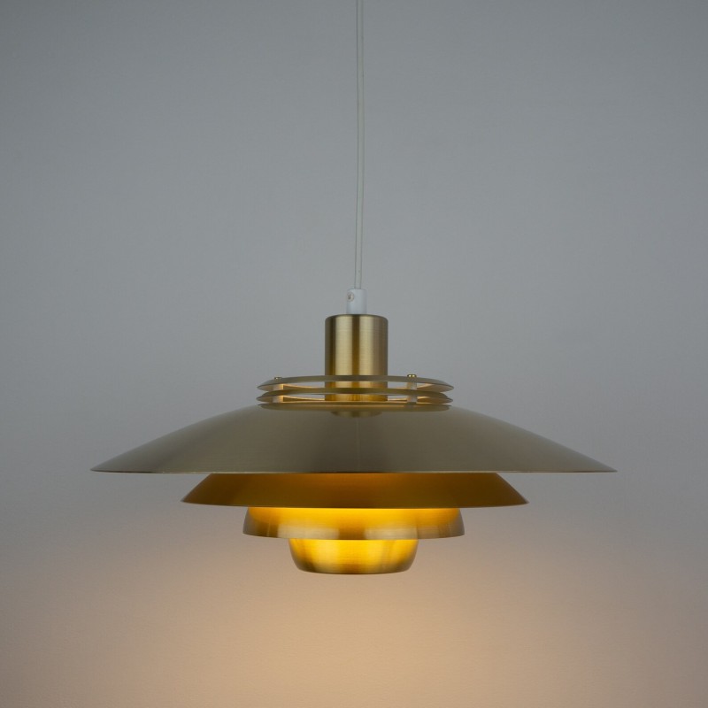 Vintage Dania pendant lamp by Kurt Wiborg for Jeka, Denmark 1980