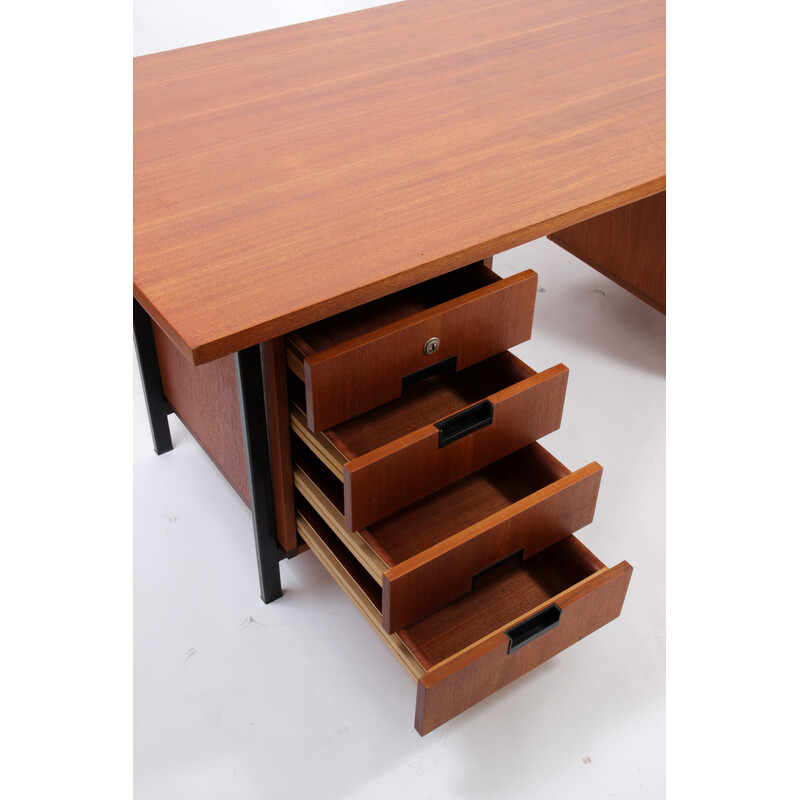 Vintage Eu02 bureau in teak van Cees Braakman voor Pastoe, Nederland 1960