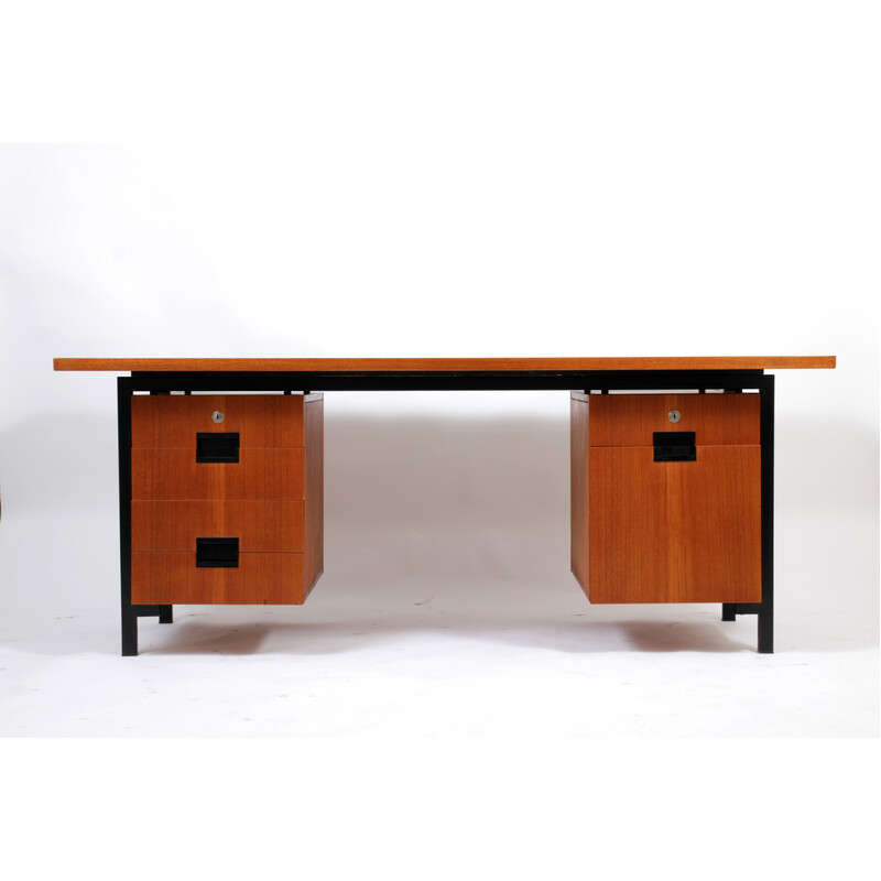 Vintage Eu02 bureau in teak van Cees Braakman voor Pastoe, Nederland 1960