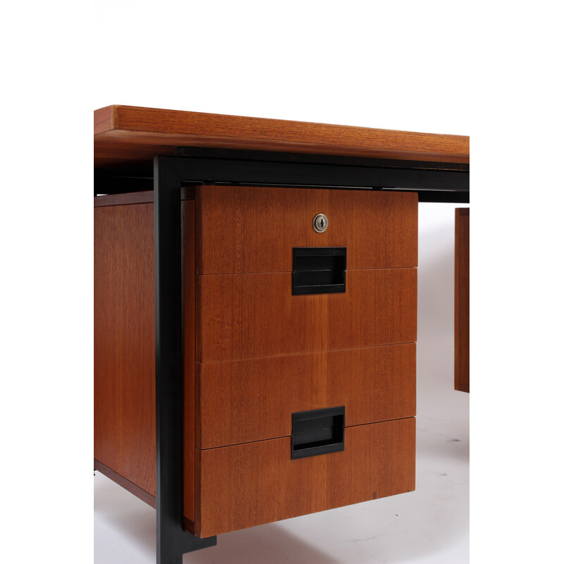 Vintage Eu02 bureau in teak van Cees Braakman voor Pastoe, Nederland 1960