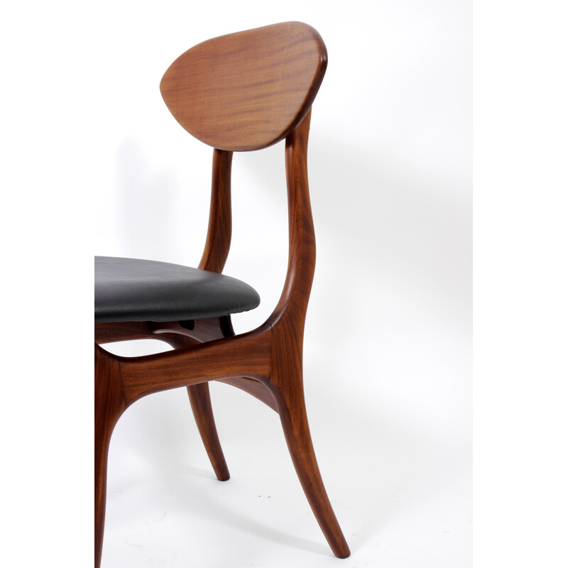 Ensemble de 4 chaises vintage par Louis van Teeffelen pour Wébé, Pays-Bas 1960