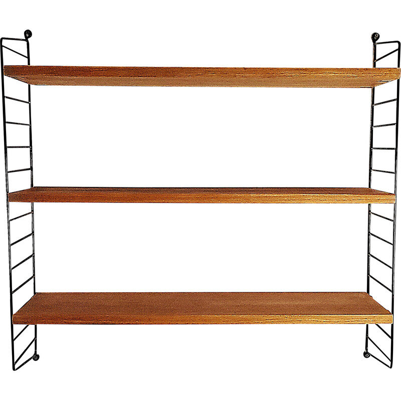 Vintage bookcase by K. and N. Strinning for String, Sweden 1960s