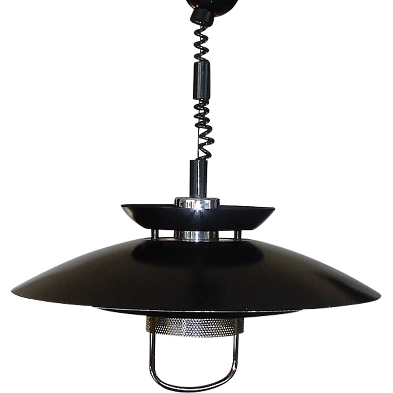 Deense vintage metalen hanglamp, 1970