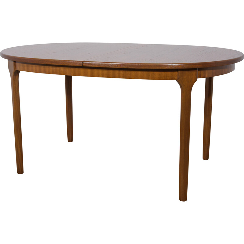 Mid century oval teak extendable dining table by McIntosh, 1960s