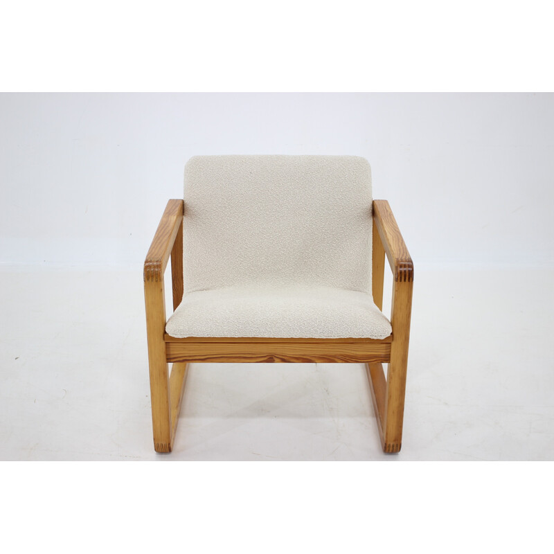 Fauteuil vintage en boucle, Tchécoslovaquie 1970