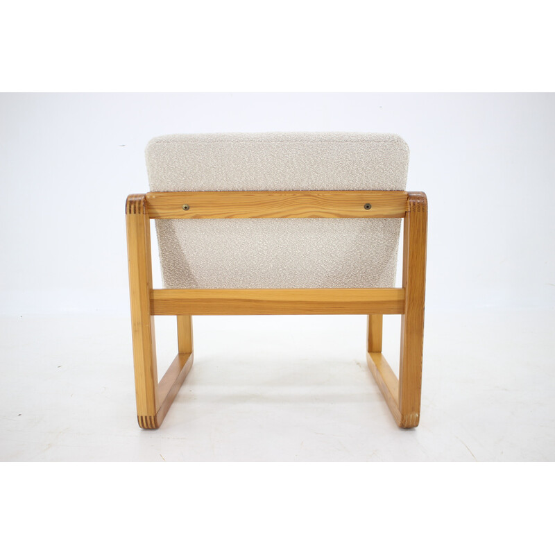 Fauteuil vintage en boucle, Tchécoslovaquie 1970