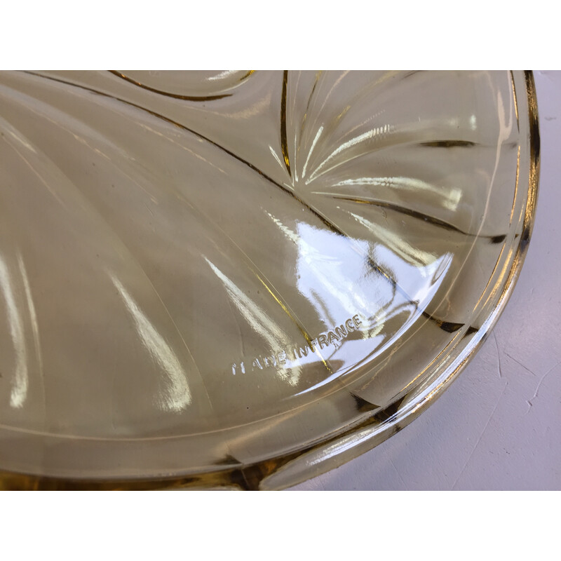 Vintage-Glasplatte mit Art-Deco-Karaffe