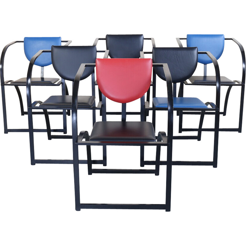 Ensemble de 6 chaises de salle à manger vintage "Sinus" par Karl Friedrich Förster pour Kff