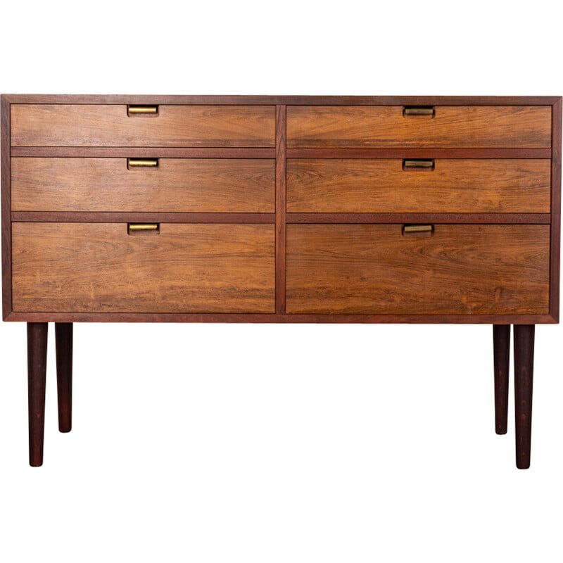 Vintage Danish chest of drawers in rosewood wood, 1960s