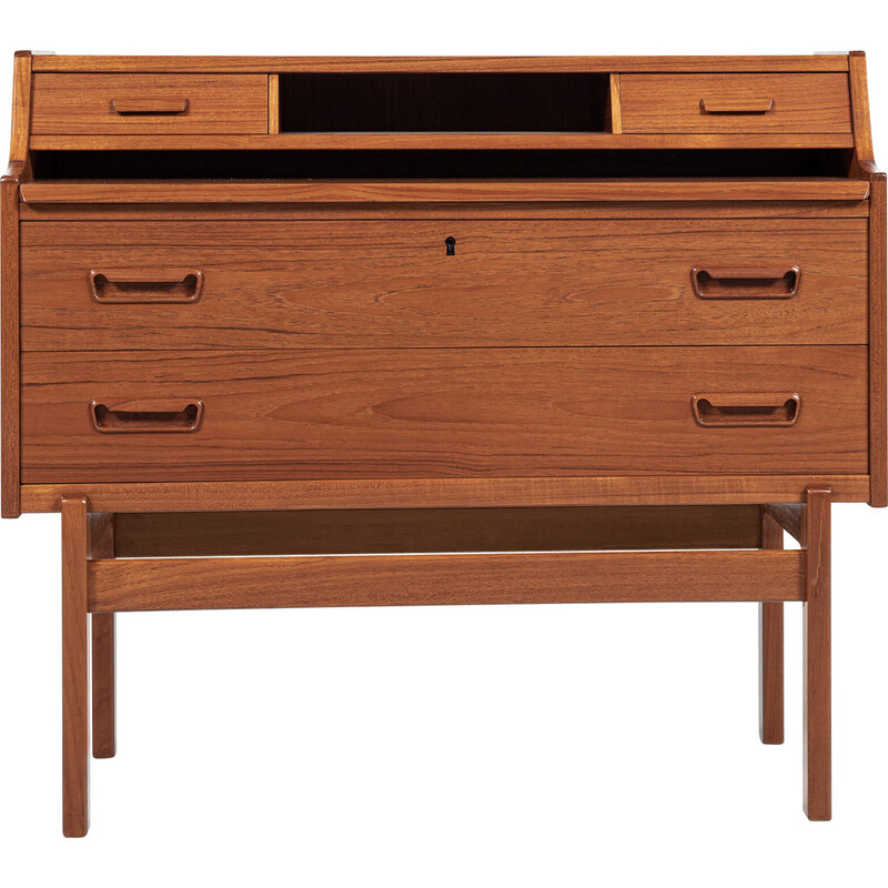 Vintage secretary in teak by Arne Wahl Iversen for Vinde Møbelfabrik, Denmark 1960s