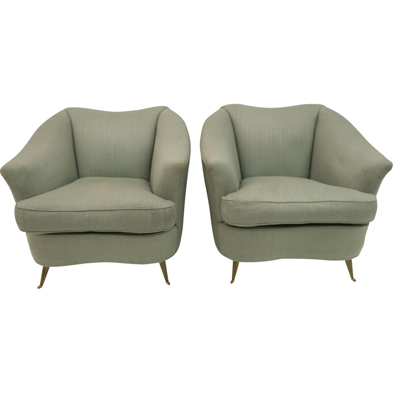 Pair of vintage Italian armchairs by Gio Ponti for Casa E Giardino, 1930s