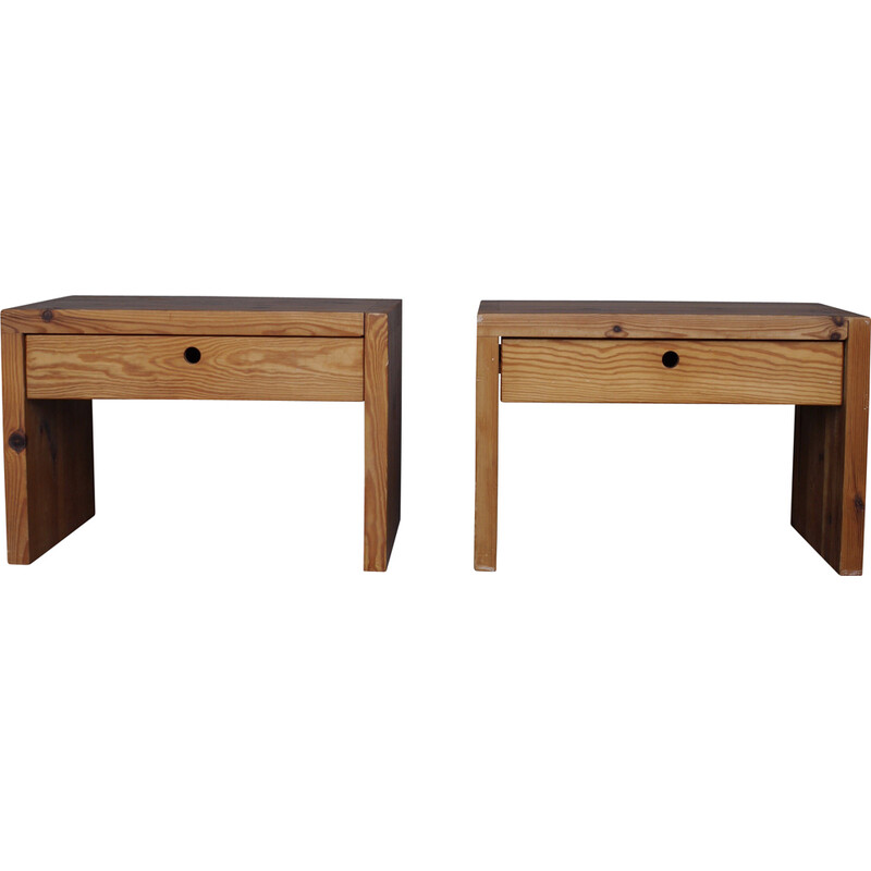 Pair of vintage night stands by Ate Van Apeldoorn for Houtwerk Hattem, 1970s