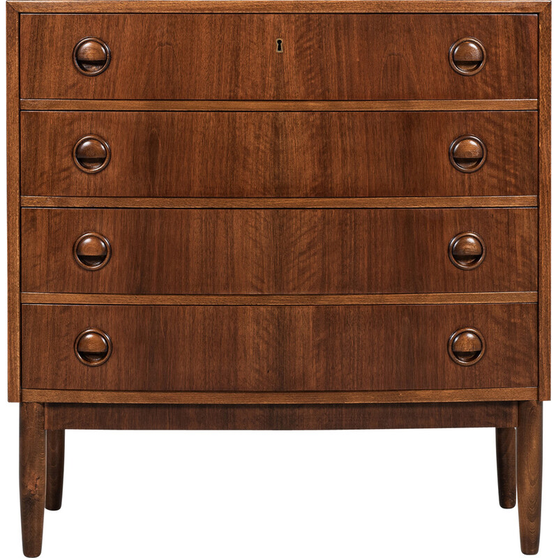 Mid century Danish chest of 4 drawers in walnut, 1960s